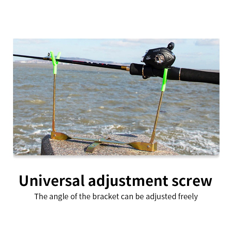 Fishing Rod Holder Foldable Automatic Double Spring Angle Fishing Pole  Tackle Bracket Anti-Rust Fishing Pole Stand Fish Tackle