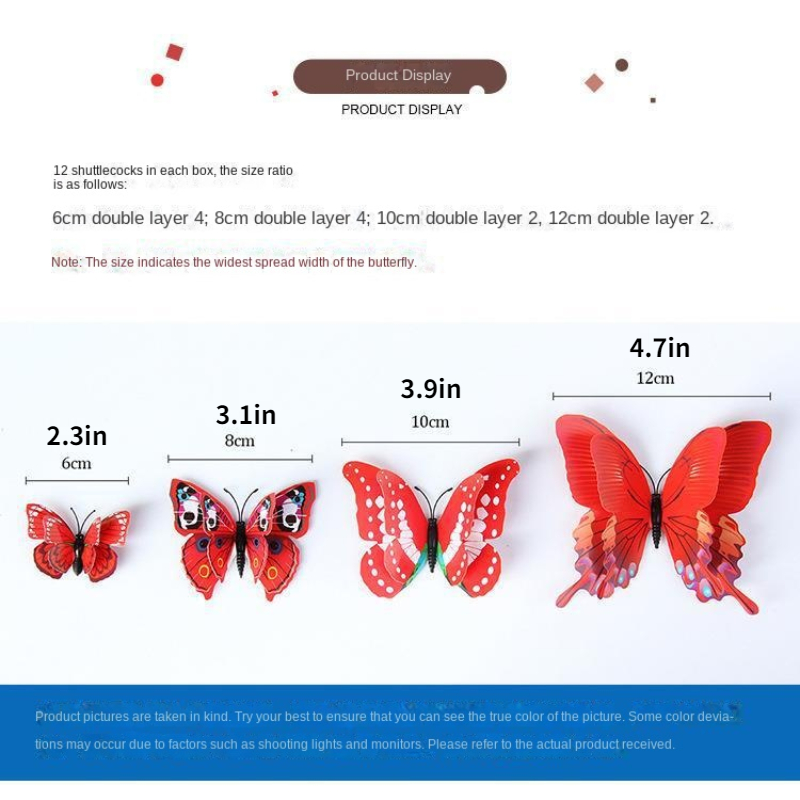 Adesivo Da Parete A Forma Di Farfalla Per Decorazione Casa, Farfalle  Decorative Con Magnete Per Frigorifero, Adesivi Magnetici Per Decorazione  Stanza