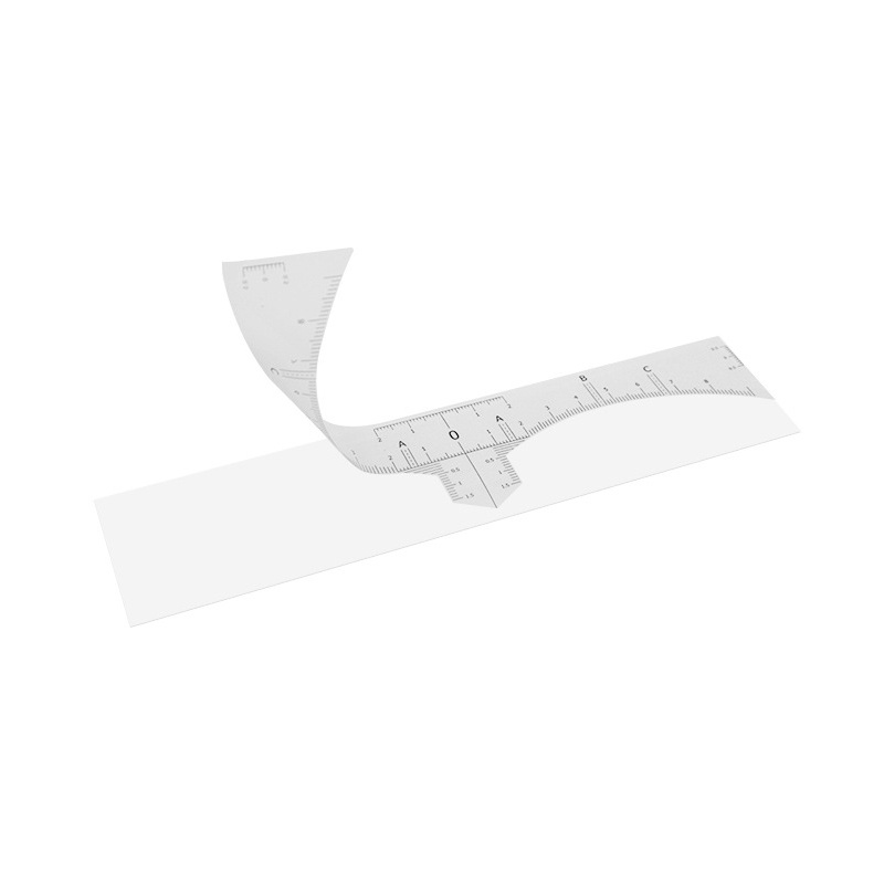 50 Pcs Eyebrow Ruler Sticker Microblading Guide