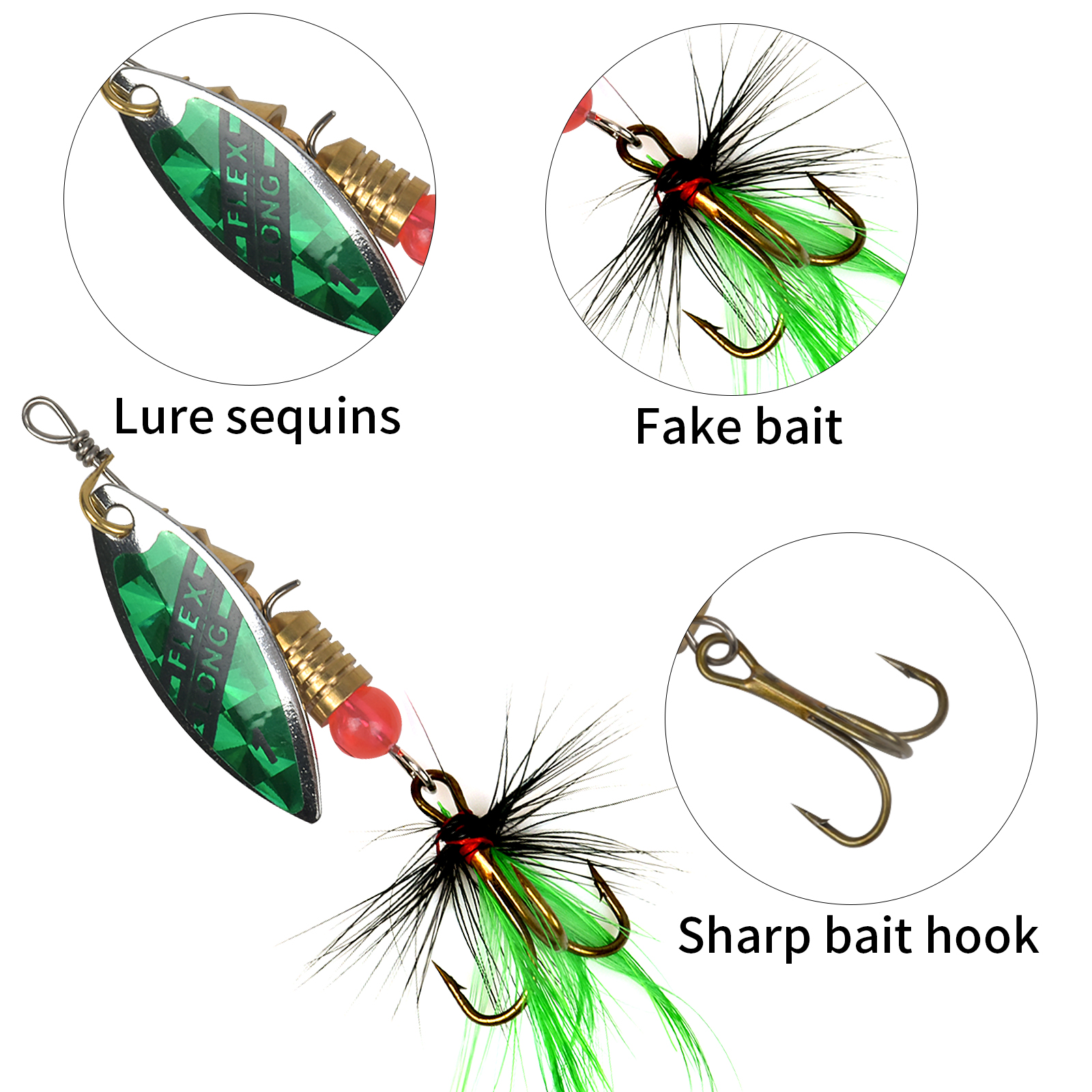  VMSIXVM Trout Lures Rooster Bait Tail Fishing Lures, Brass  Fishing Spinner baits for Bass Trout Pike, Trout Spinnerbaits Trout Fishing  Gear for Freshwater Saltwater, Fishing Gifts for Men : Sports