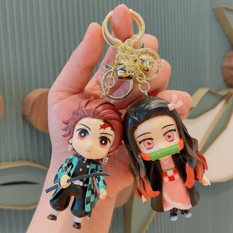 Car Key Chain Cartoon Silicone Doll Anime Decoration Cool Girl Pendant With  Lanyard Best Sellers For Car Accessories Women