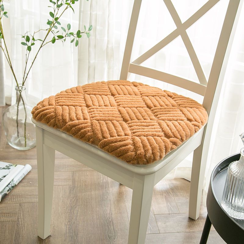 15.75'' Soft Zipper Linen Chair Seat Cushion Office Student Computer Chair