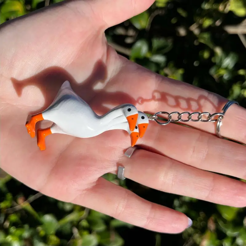 Game Untitled Goose Acrylic Keychain Mobile Phone Straps Key