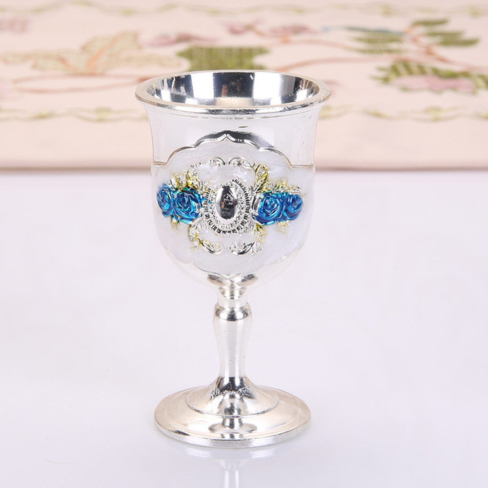 Metal Shot Glass Metal Wine Glasses Engraved Flower Pattern - Temu