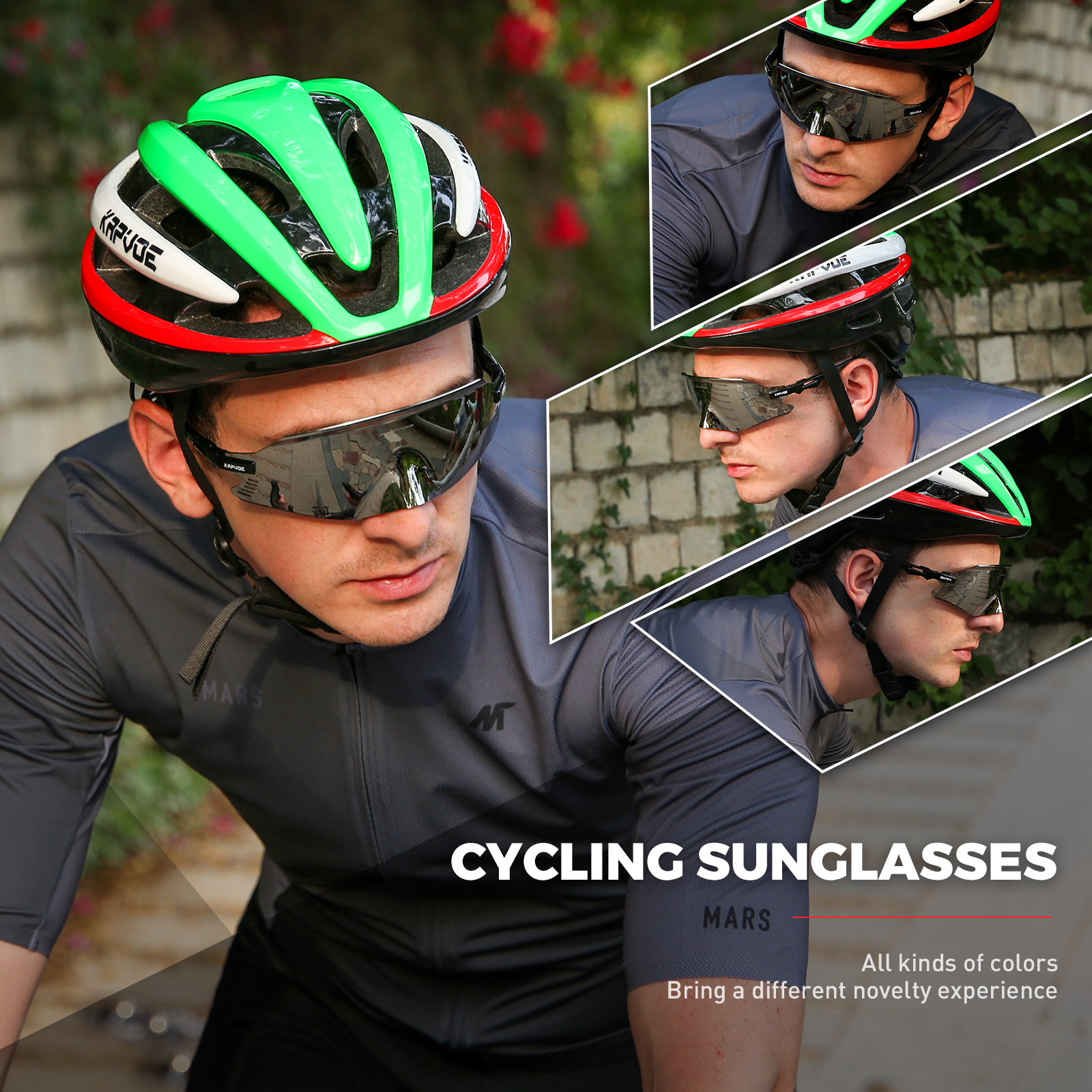 1 Lens New Bike Sunglasses for Men Women, Eyewear Racing Riding Glasses Cycling Goggles, Safety Glasses UV400 MTB Driving Fishing Running Golf