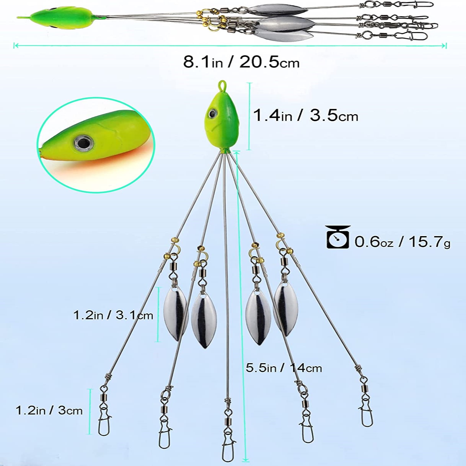 Willow Spinner Umbrella Lure Rigs: Catch Fish In Freshwater - Temu Australia