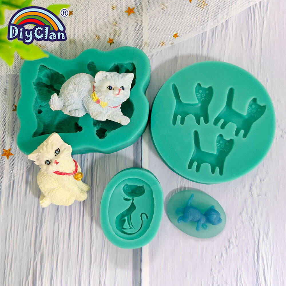 3D Cute KT Cat Silicone Molds DIY Cake Decorating Tools Cupcake