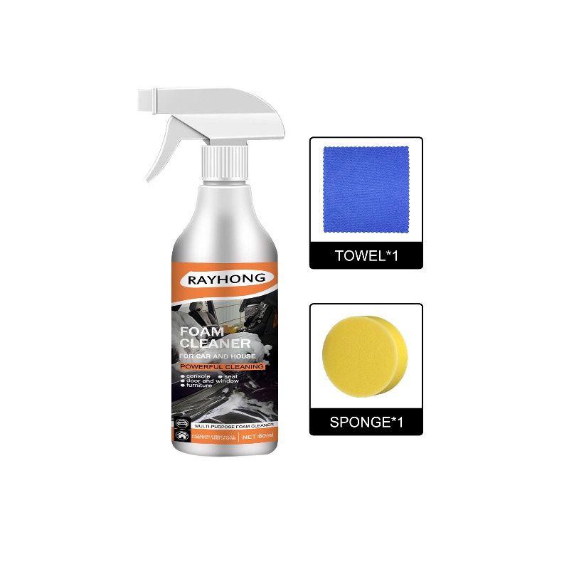 Car Magic Foam Cleaner, Powerful Upholstery and Car Seat Stain Remover,  Multipurpose Foam Cleaner for Car Detailing - 60ml with Cleaning Sponge