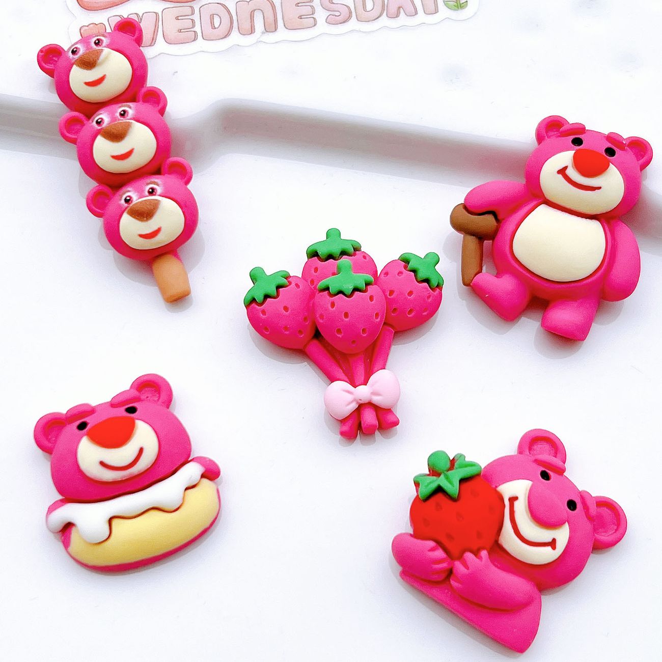 5pcs Bear Candied Haws Resin Accessories Diy Accessories Handmade Materials  Shoe Buckle Water Cup Stickers Cream Glue Hair Accessories Patch - Toys &  Games - Temu