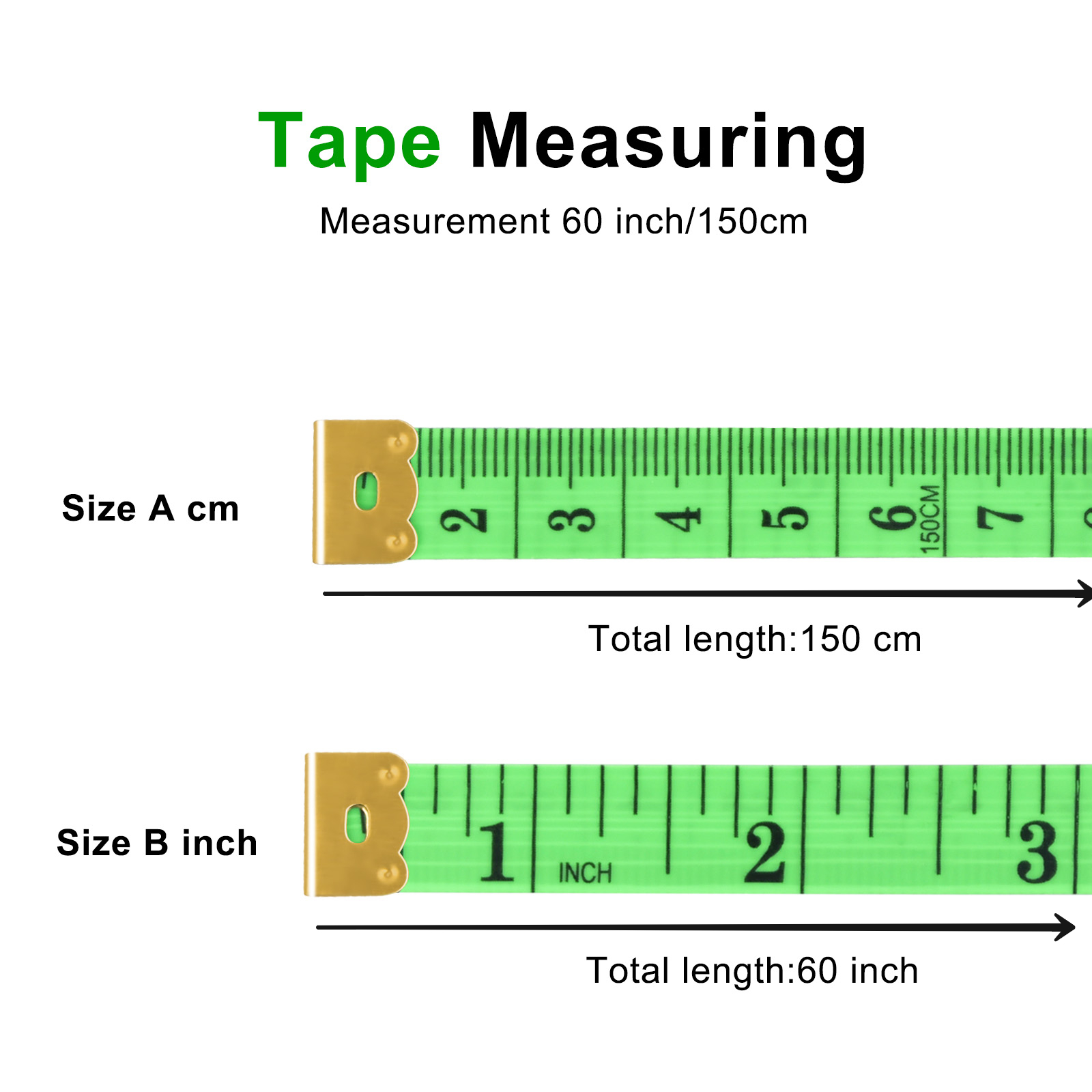 4pcs/set Soft Tape Measure Double Scale 60-inch/150cm, For Fabric
