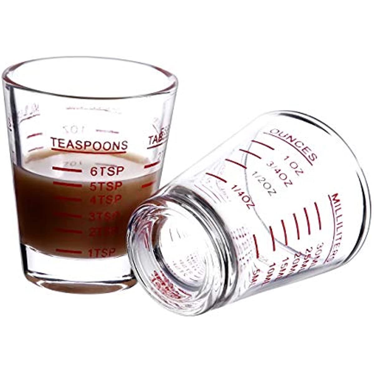 Clear Glass Espresso Liquid Glass Measuring Cup Glass Heavy Square