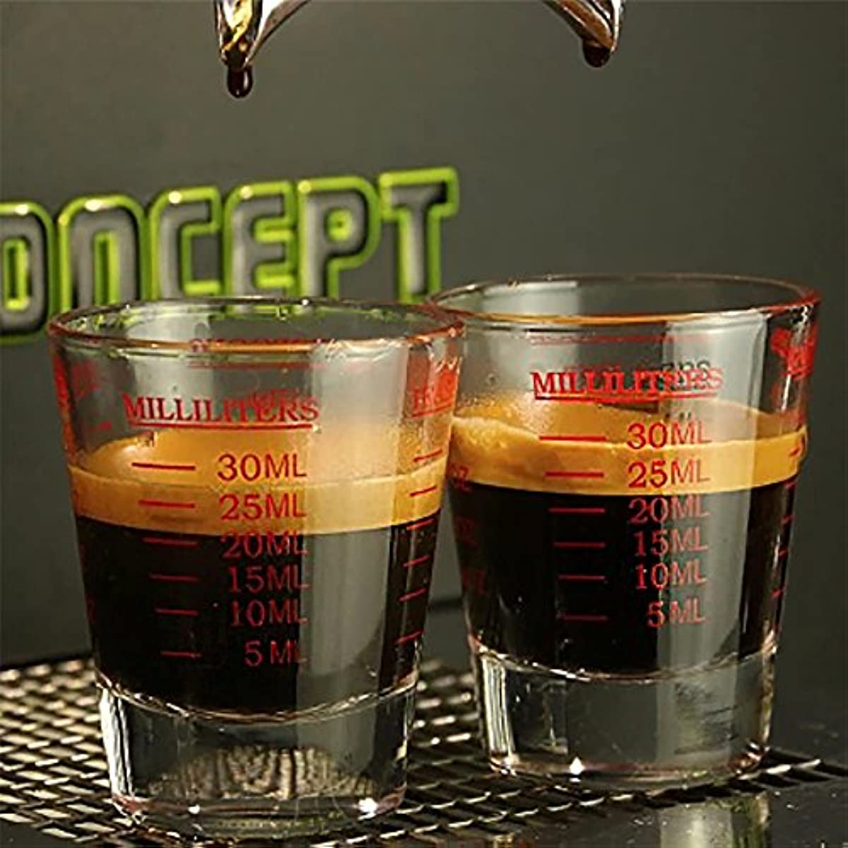 Espresso Shot Glasses Measuring Cup Liquid Heavy Glass For