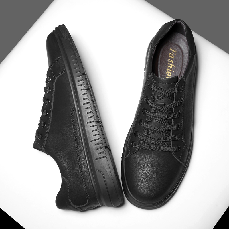 Custom Men's Leather Lace Up Skate Sneakers