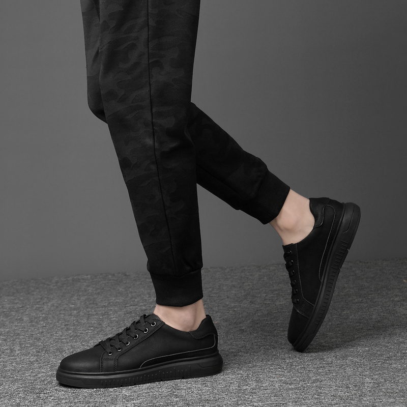 Custom Men's Leather Lace Up Skate Sneakers