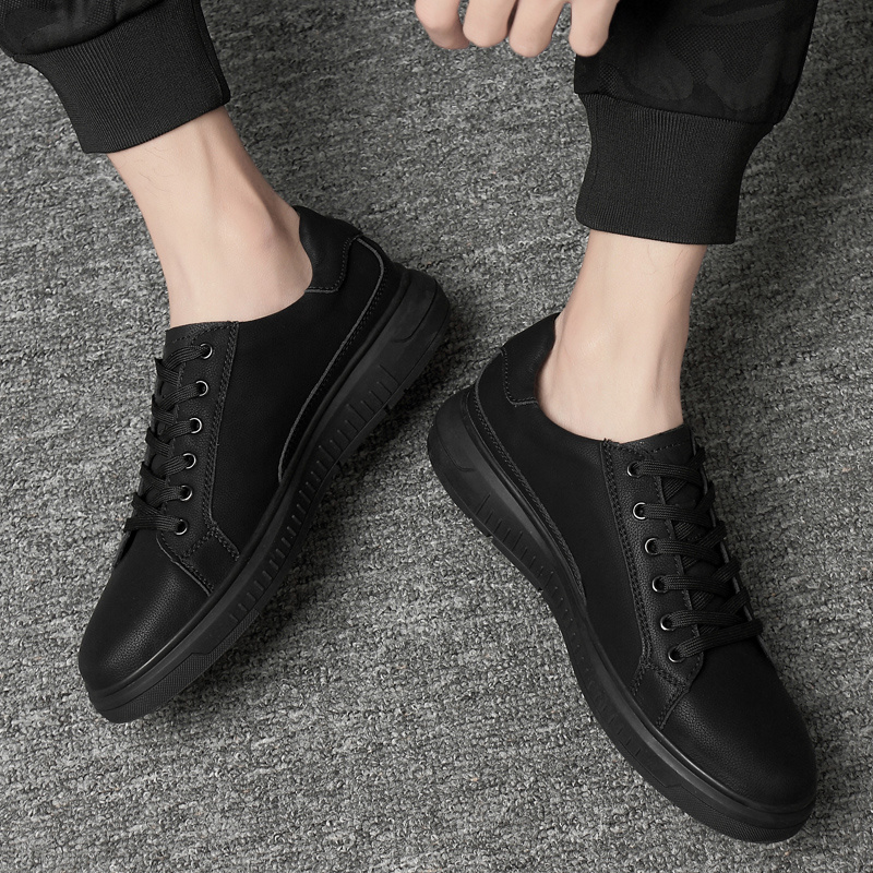 Custom Men's Leather Lace Up Skate Sneakers