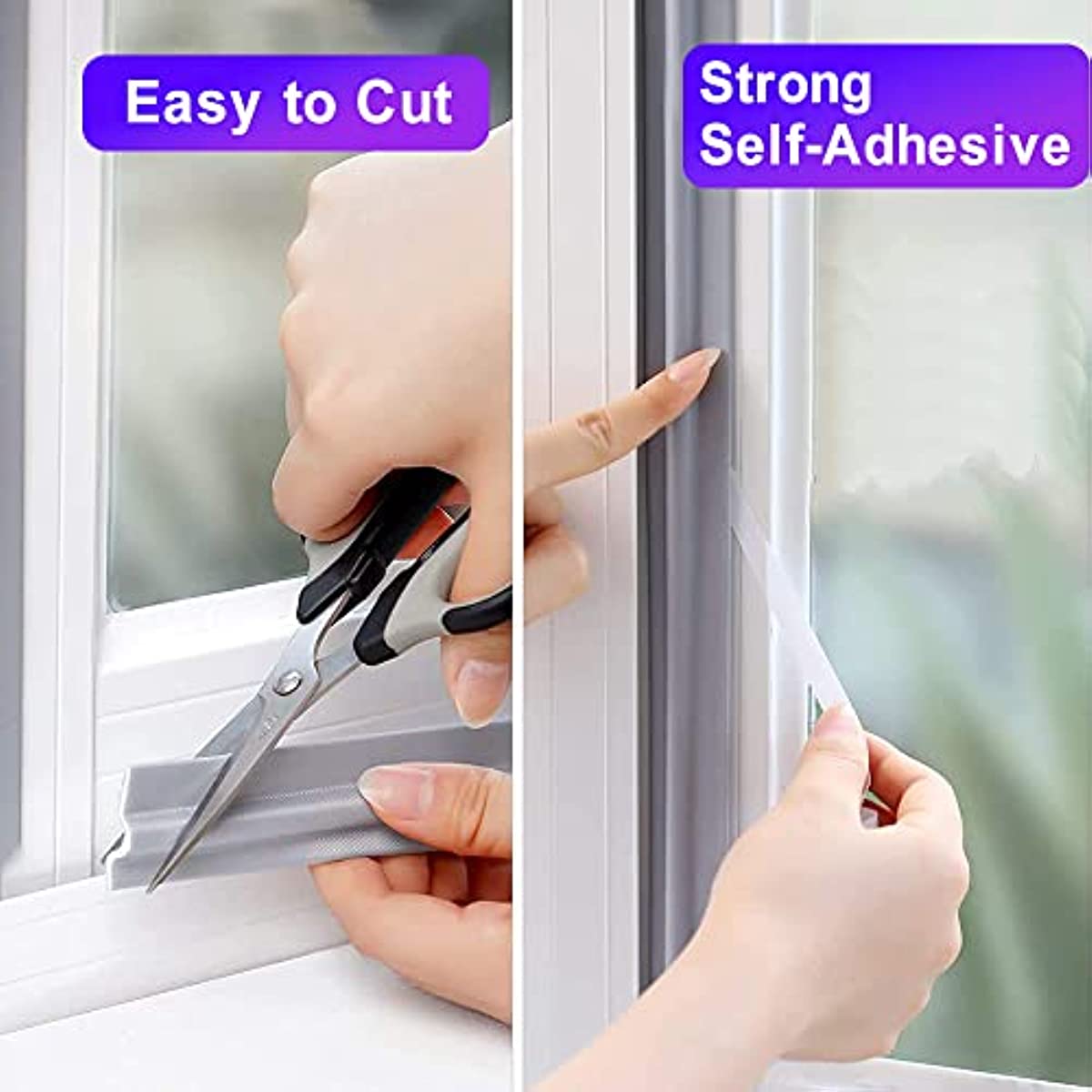 Black Rubber Weather Stripping Door Seal Strip, Self-Adhesive Door Weather  Stripping Strip, Soundproof D Shape Waterproof Weatherstripping for Door