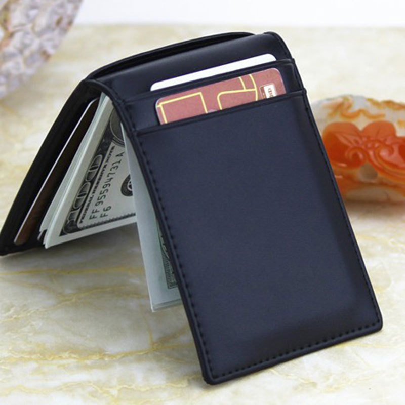 Pu Leather 2023 News Slim Smart Wallet Mini Rfid Blocking Leather Mens Thin Wallet  Card Holder Ideal Gift Men, Buy , Save