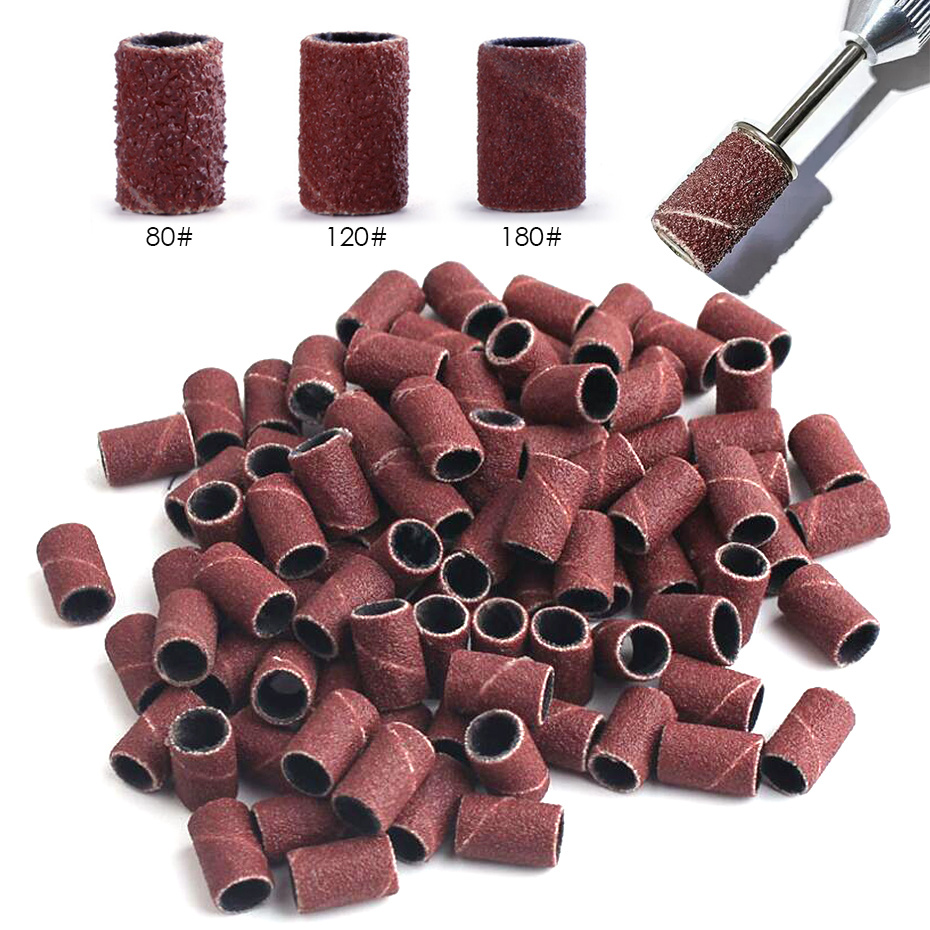 100pc Drum Sanding Band Nail Drill Bits With Band Mandrel For