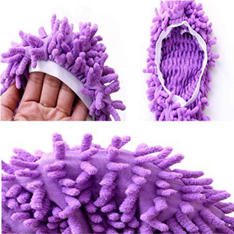 Mop Slippers Open Toe Comfortable Washable Cleaning Tool for Floor  Polishing Pink