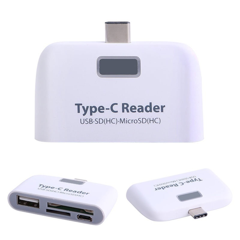 Acheter Lecteur de carte multifonctionnel 5-en-1 Micro USB Type C lecteur  de carte SD adaptateur OTG lecteur Flash lecteur de carte mémoire  intelligente