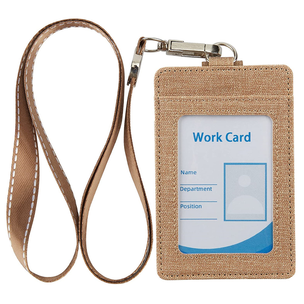 Wholesale Vertical and Horizontal PU Leather ID Card Holder Badge Holder ID card,10 Pieces