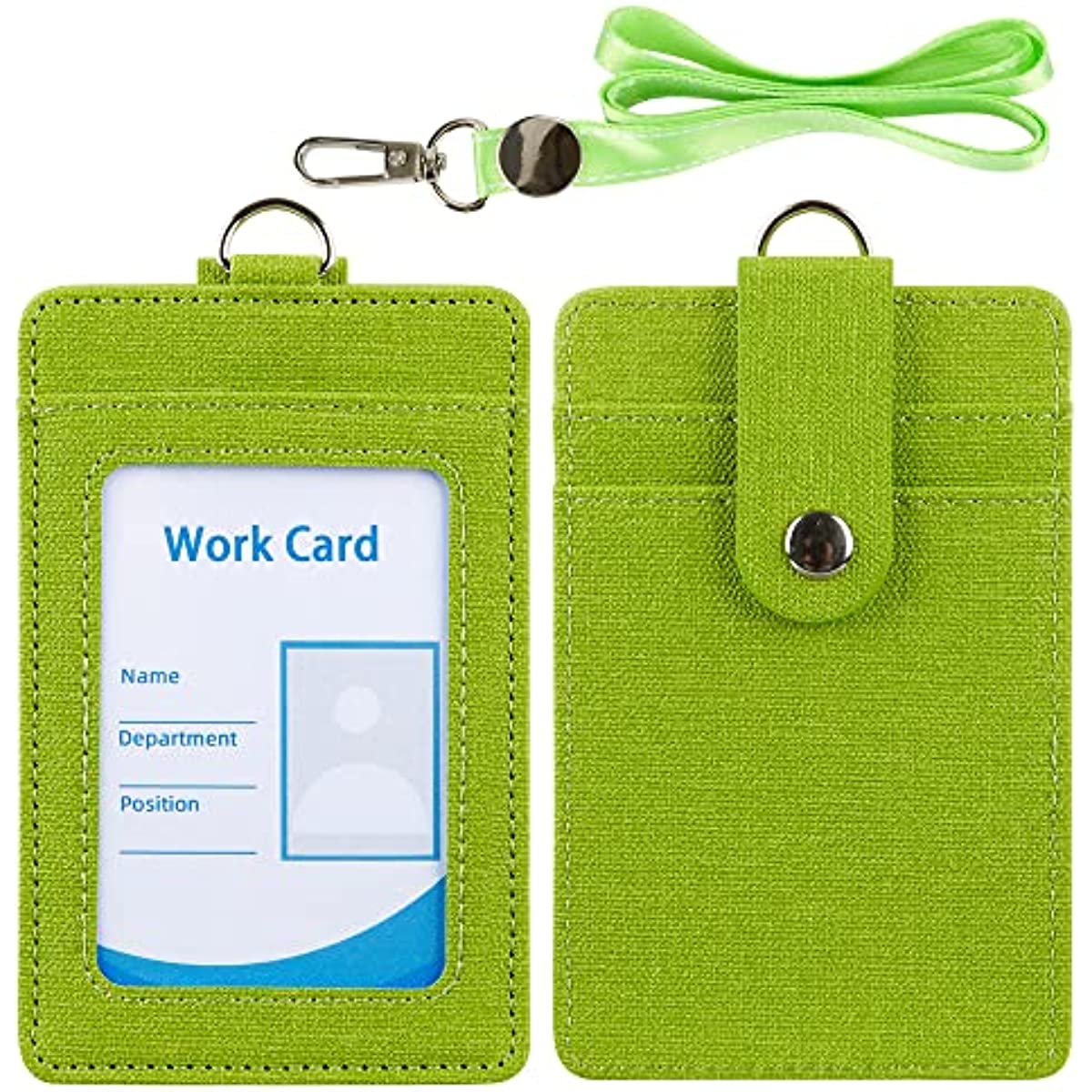Work Badge Holder Checkered Wallet Vertical Horizontal ID Card