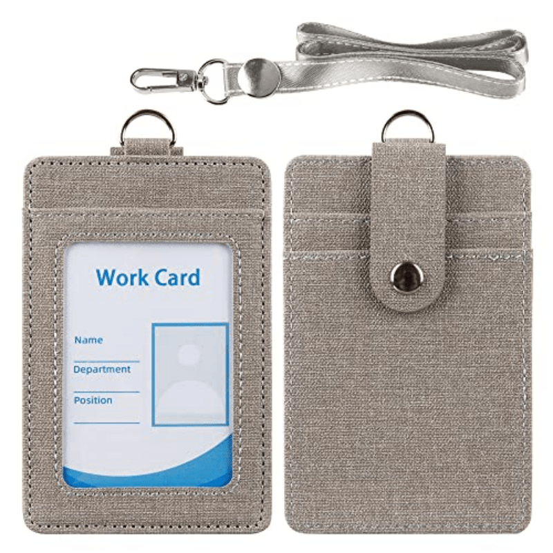 Arae Card Holder Vertical PU Leather Badge Holder with 1 Clear ID Card –  Arae case