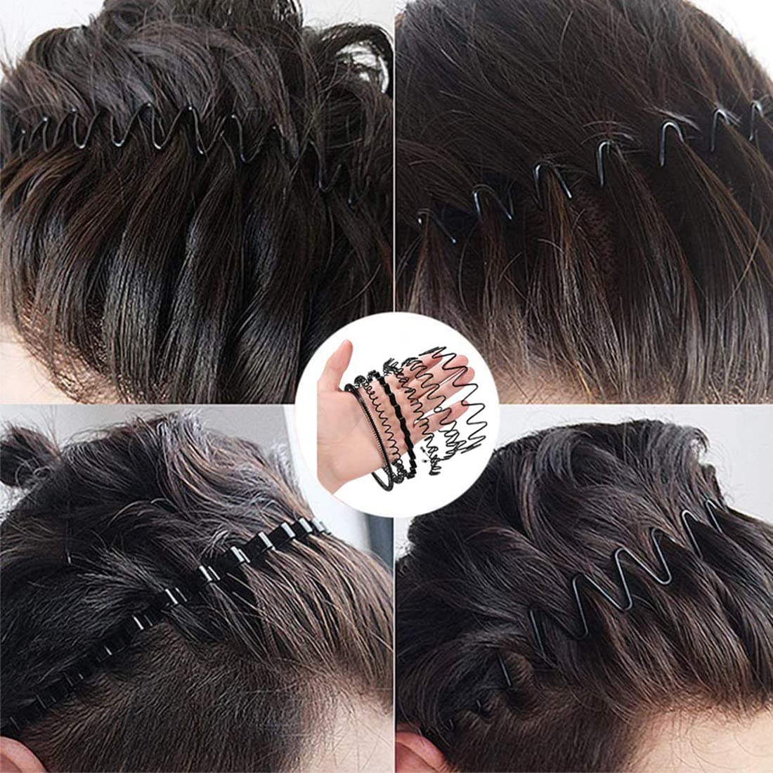 Metal Headbands Wavy Hairband Spring Hair Hoop Sports - Temu Canada