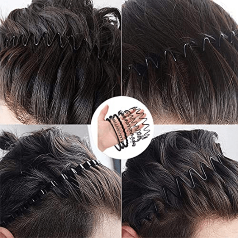 Bandeaux - Serre-tête Homme Élastique 6 Métal Unisexe Cheveux