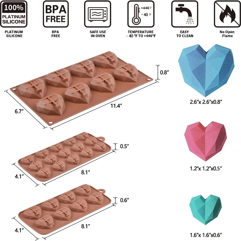 Breakable Heart Silicone Mold Chocolate Mold Tray Silicone - Temu