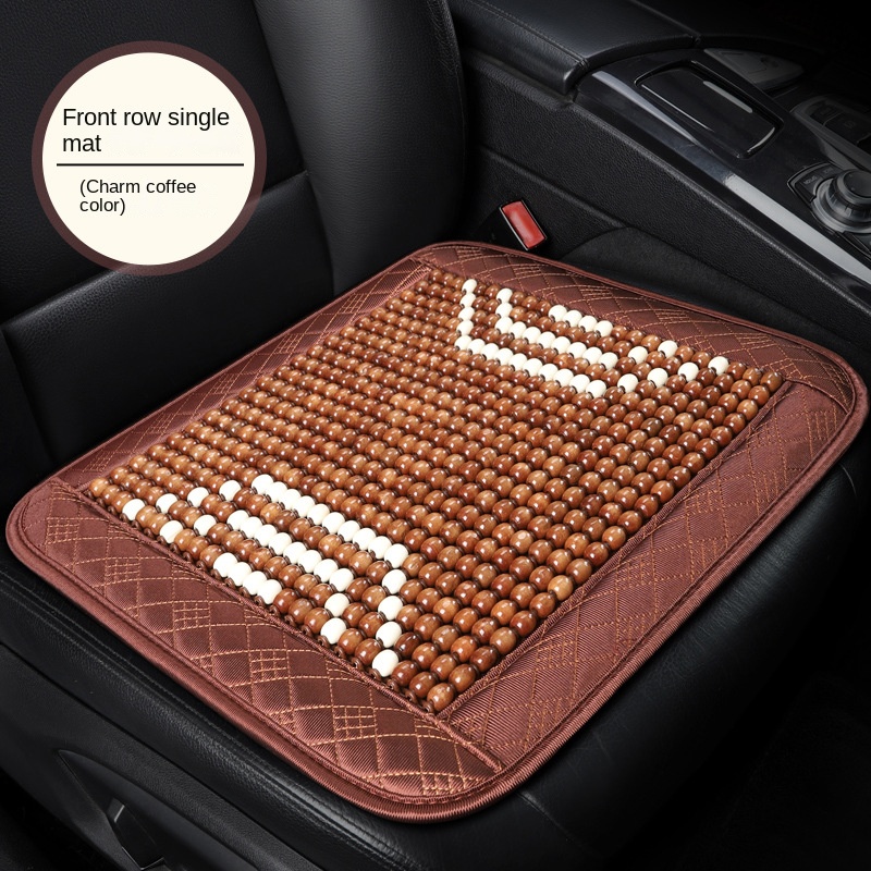 Car Seat Cushion Wooden Beads Breathable Waist - Temu