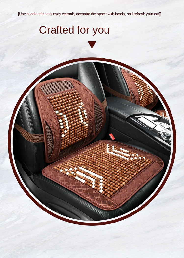 Car Seat Cushion Wooden Beads Breathable Waist Cushion - Temu United Kingdom