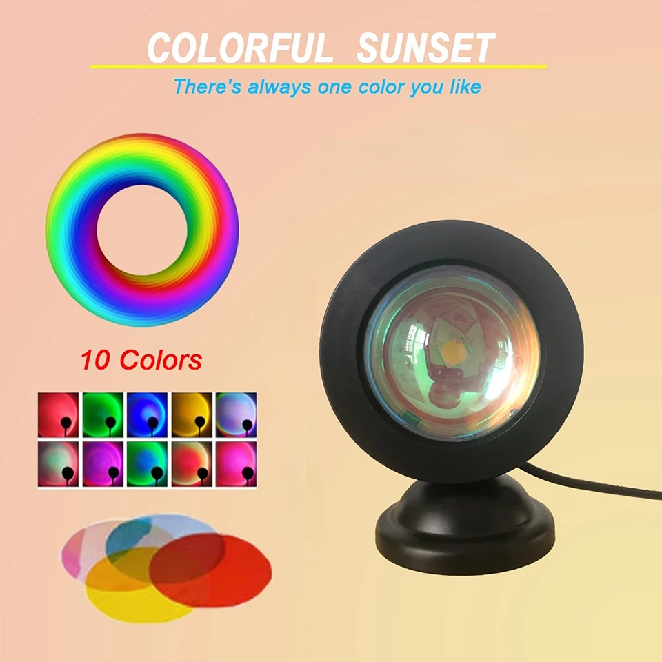 Usb Sunset Lamp Projector Led Sunset Projection Lamp For - Temu