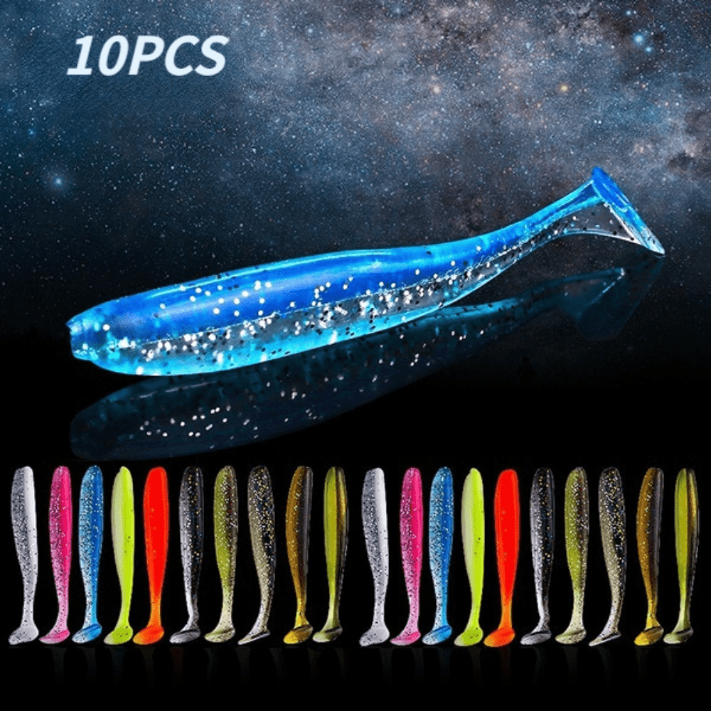 36pcs/box 1.97inch/0.05oz Floating T-tail Soft Bait With Lead Head Hook,  Artificial Swimbait For Freshwater