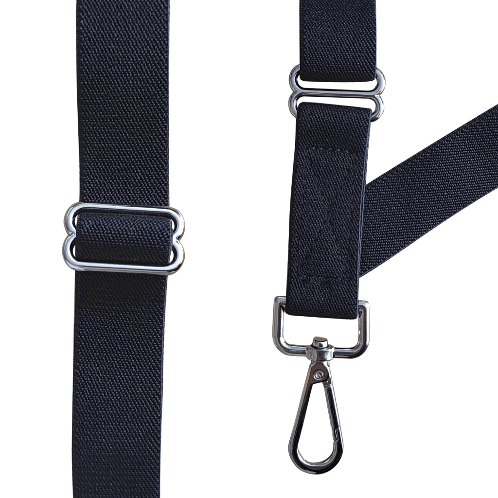  Black Suspenders For Men Heavy Duty Snap Hooks