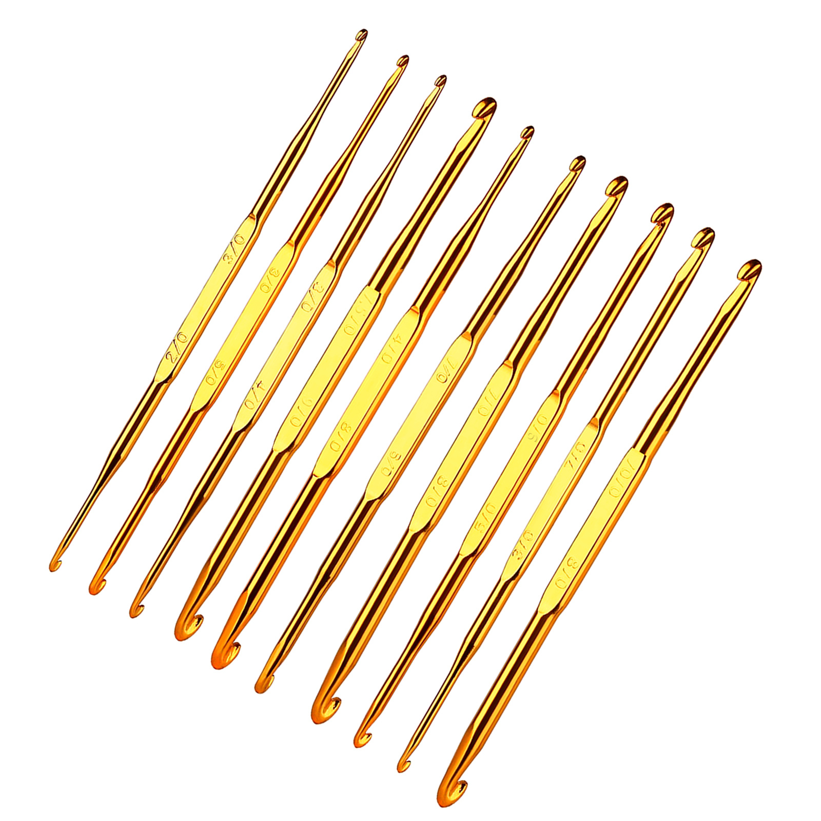 10pcs Crochet Hooks Set Double Sided Crochet Hooks Knitting Needles Aluminium