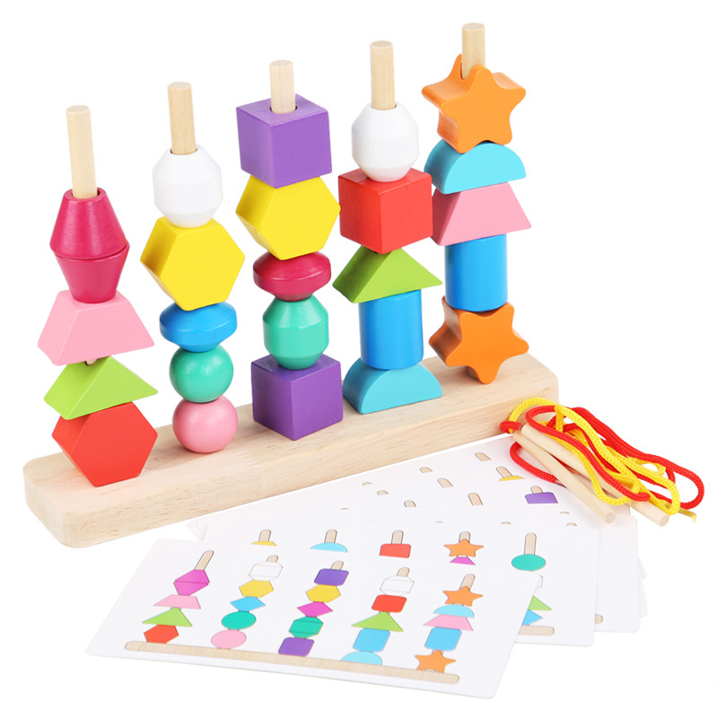 Montessori Holzspielzeug Farbe Form Matching Puzzle Spiel Bunte Perlen  Farberkennung Frühe Bildung Spielzeug Geschenk Für Kinder,  Weihnachtsgeschenk