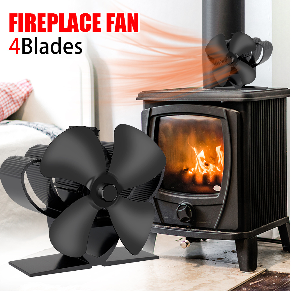 Black Anodizing High Efficiency Heat Powered Wood Burning Accessories Fan -  China Fireplace Wood Burning Fan, Heat Powered Fan