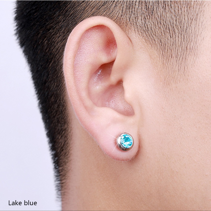 Blue deals mens earrings