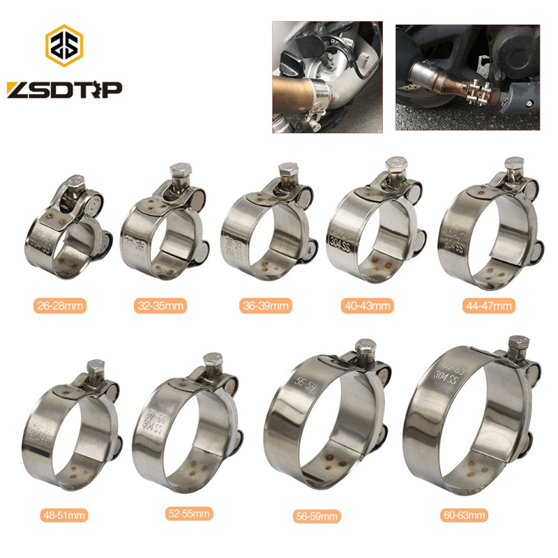 Zstrp Motorcycle Stainless Steel 304 Single Exhaust Pipe - Temu