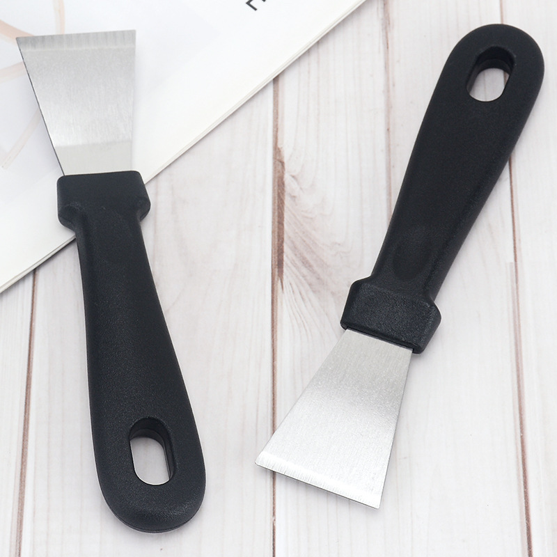 2pcs {Straight Shovel + Curved Shovel} Stainless Steel Scraper Set For Cleaning  Kitchen Appliances, Fridges And Pots