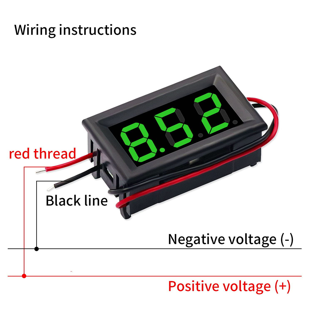DC Voltmeter Panel(Red) Digital LED (5-30V)