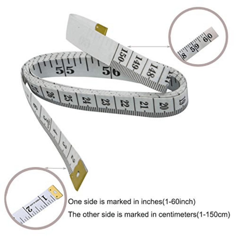 6 Pack Soft Tape Measure For Body, 60 Inches Flexible Double Scale Bod