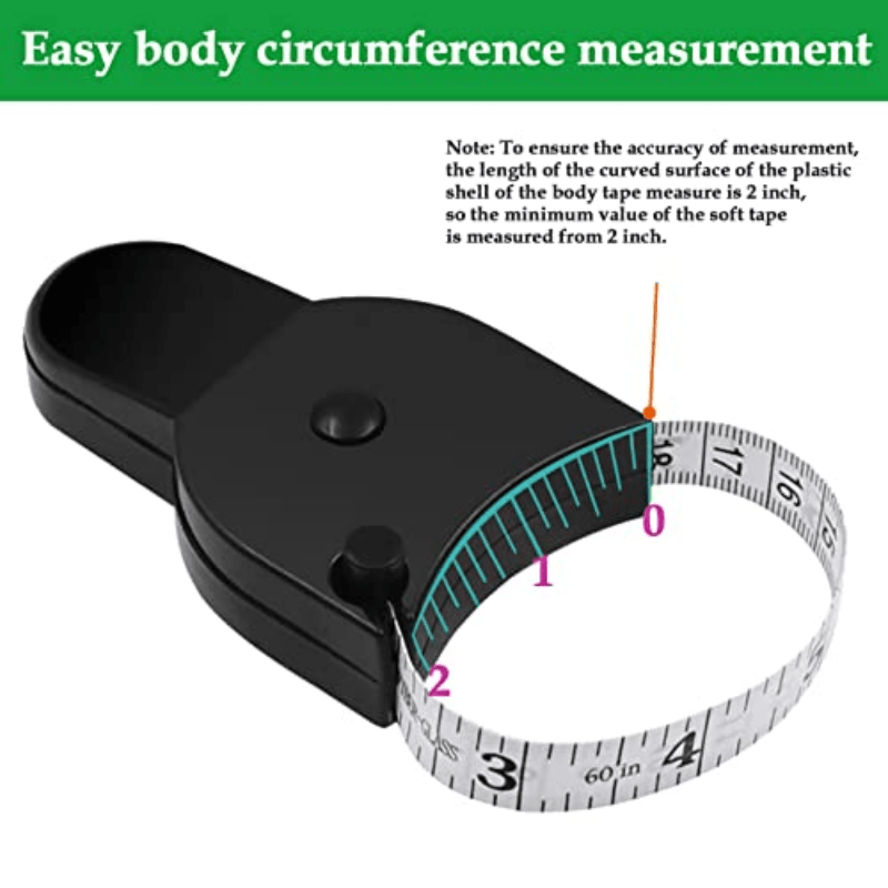 Body Tape Measure 60 Inch (150cm) - Retractable Measuring Tape for Body  Accurate Way to Track Weight Loss Muscle Gain by One Hand, Easy Body Tape