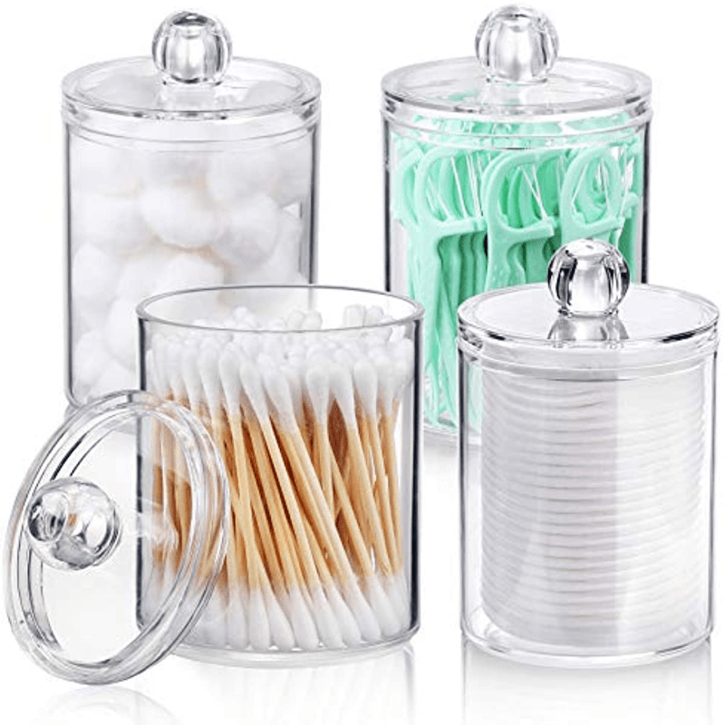 1 Pcs Qtip Holder Dispenser For Cotton Ball & Swab Cotton Round Pads Floss at Our Store