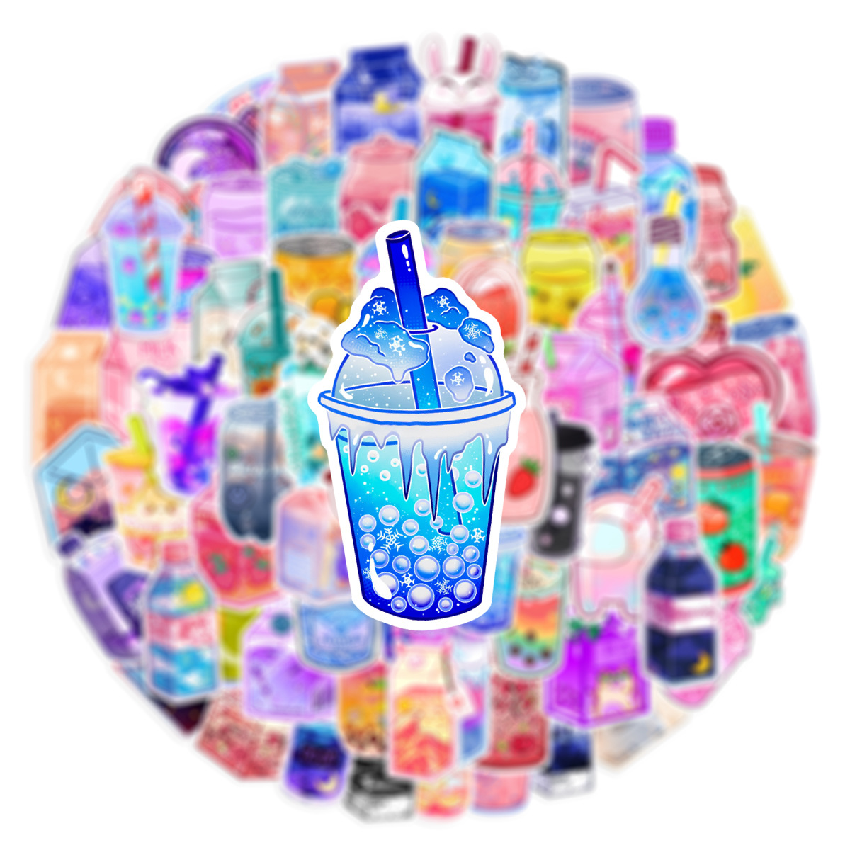 Colorful Cartoon Drink Waterproof Stickers Perfect - Temu Republic of Korea