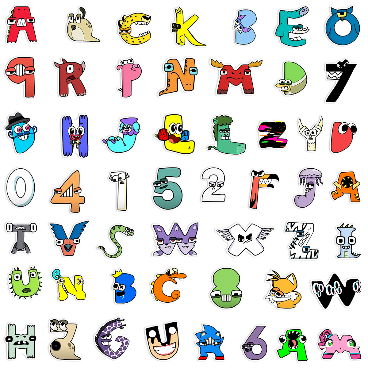 50pcs New Alphabet Lore Alphabet Legends Waterproof Decorative Graffiti  Stickers - Toys & Games - Temu New Zealand