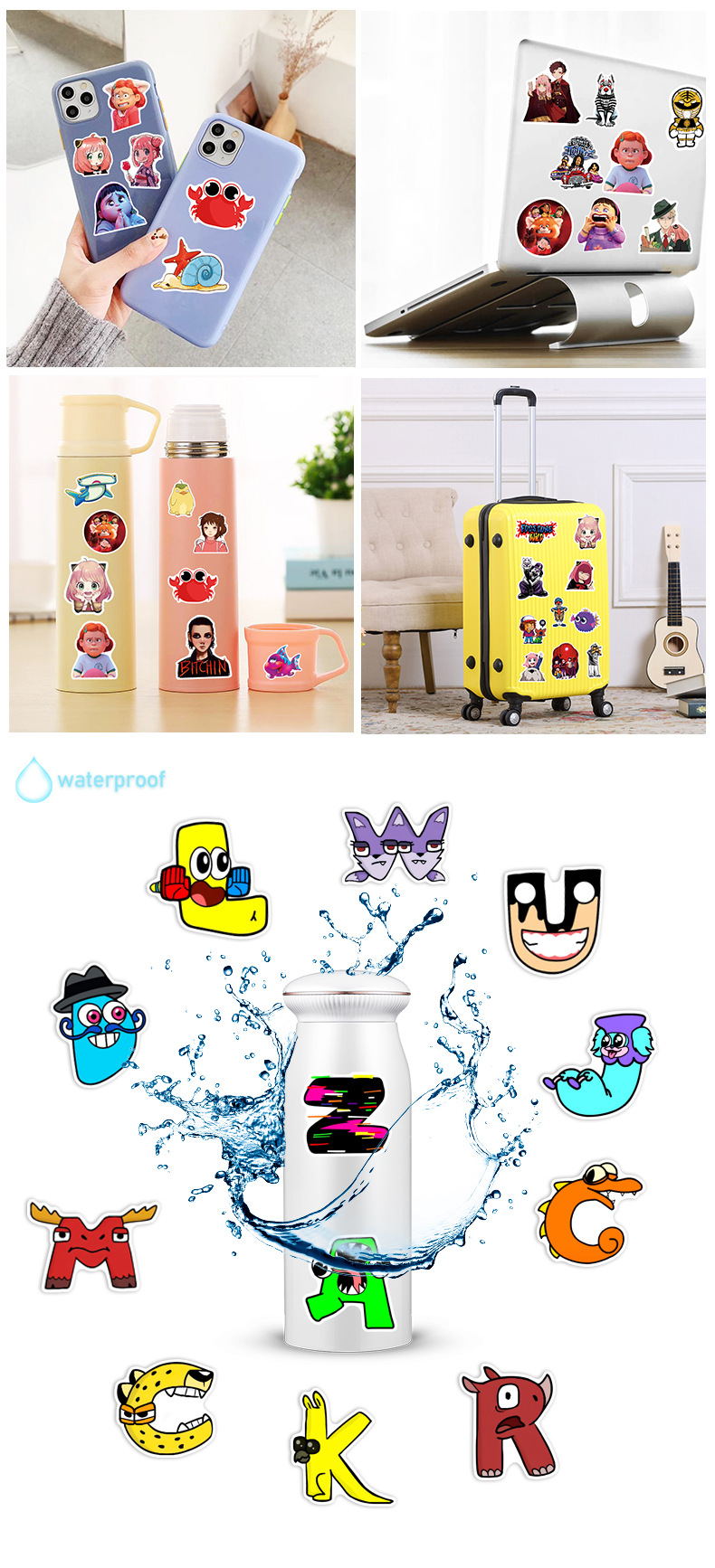 50pcs New Alphabet Lore Alphabet Legends Waterproof Decorative Graffiti  Stickers - Toys & Games - Temu New Zealand
