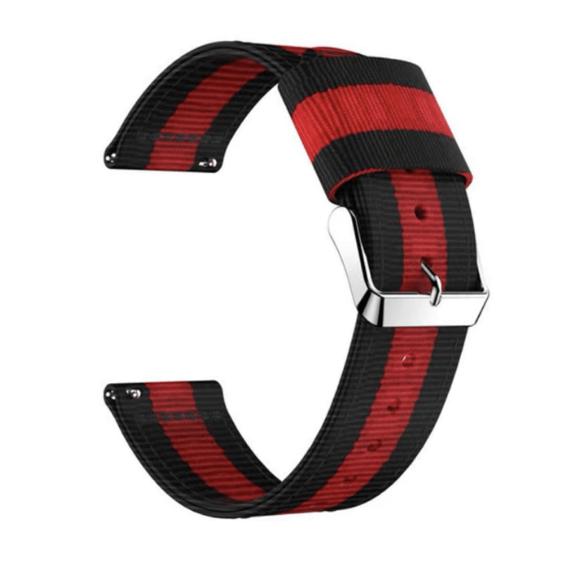 Canvas Strap for Samsung Galaxy Watch 4 Red Stripe