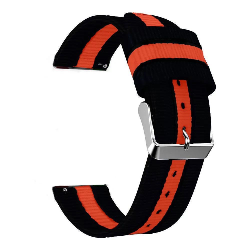 Canvas Strap for Samsung Galaxy Watch 4 Red Stripe